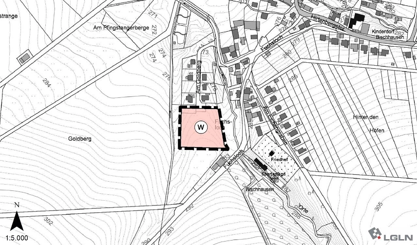 Bischhausen - B-Plan Nr. 84 - Am Goldberg - Lageplan Wohngebiet Bischhausen - B-Plan Nr. 84 - Am Goldberg - Lageplan Wohngebiet