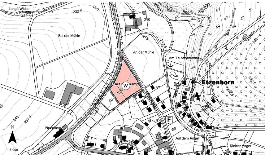 Etzenborn - B-Plan Nr. 082 - Auf dem Kampe - Lageplan