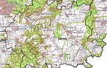 eine topografische Karte vom Gemeindegebiet Gleichen