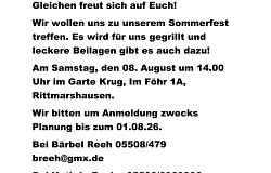 Einladung zum Sommerfest des SoVD